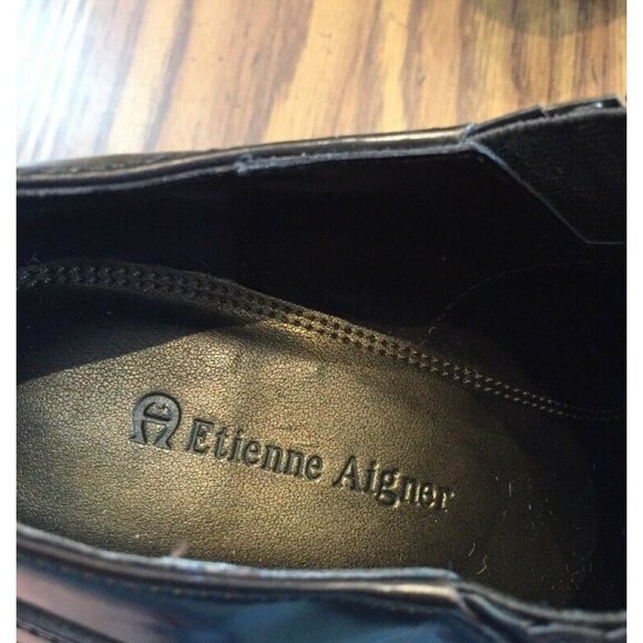 Etienne Aigner Nessie‎ Womens Shoe Ankle Boot SZ 7.5 M Dark Brown Brogue On Toes - Picture 7 of 12